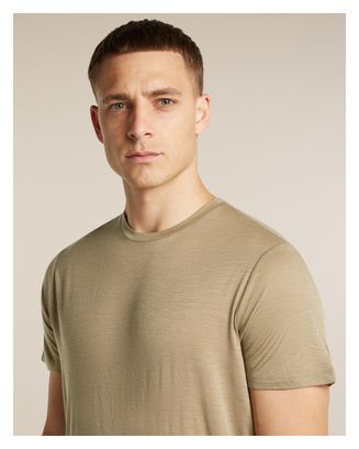 Camiseta técnica Icebreaker Merinos 150 Tech Lite beige para hombre