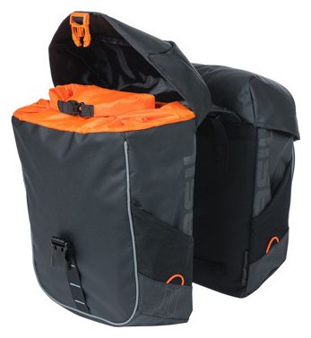 Sacoches de Porte-Bagage Basil Miles Tarpaulin 34L Noir / Orange