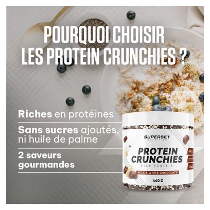 Protein Crunchies (440g) - Superset Nutrition - Chocolat Noir - Desserts Protéinés