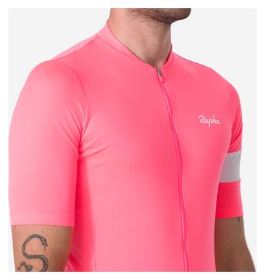 Maglia Rapha Core Pink/White Uomo a maniche corte