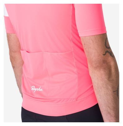 Maglia Rapha Core Pink/White Uomo a maniche corte