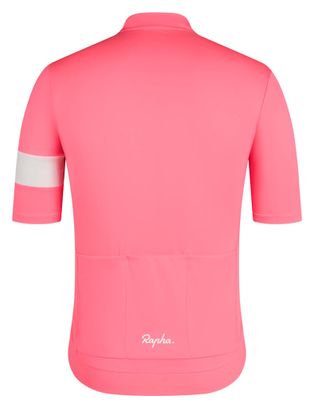 Maglia Rapha Core Pink/White Uomo a maniche corte