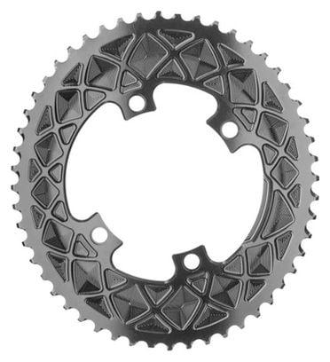 AbsoluteBlack Premium Oval Road 110x4 BCD Chainring for Shimano Dura-Ace / Ultegra /105 Cranks 10-11S Grey