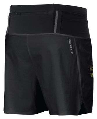Pantalones cortos 2 en 1 Scott Hybrid RC Run negros para hombre