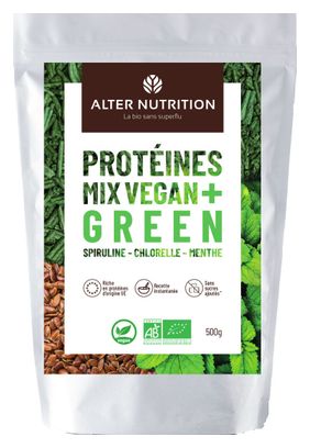 Alter Nutrition Mix Bebida Proteica Vegana + Bio / Verde / Espirituina Chorelle Menta / 500g