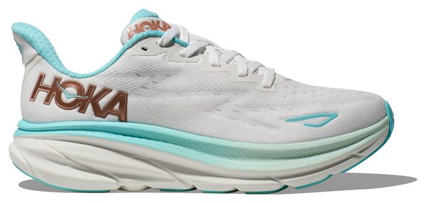 Zapatillas de Running Hoka Clifton 9 Blanco / Azul / Oro, Mujer