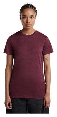Camiseta técnica Icebreaker Merinos 150 Tech Lite roja para mujer