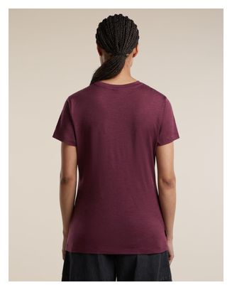 Camiseta técnica Icebreaker Merinos 150 Tech Lite roja para mujer
