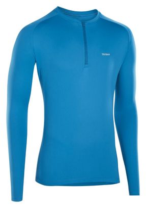 Triban Essentiel Blue Long Sleeve Jersey