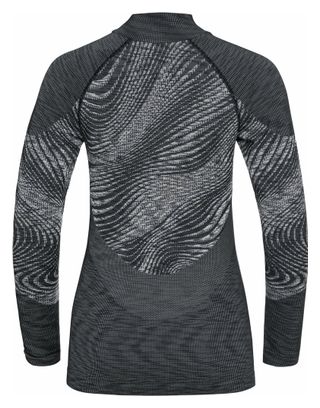 Odlo Blackcomb Eco Women's 1/2 Zip Long Sleeve Jersey Black Grey