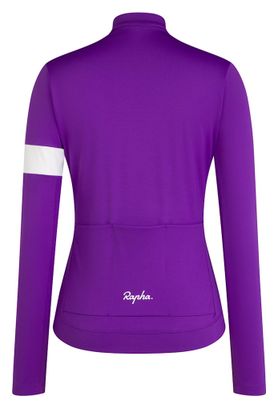 Maglia Rapha Core Thermal Violet a manica lunga da donna