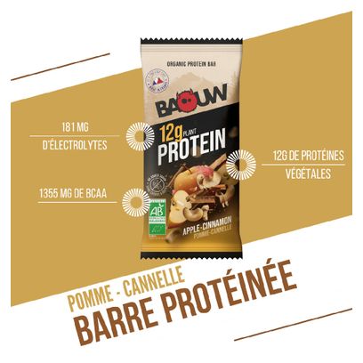 Barre Protéinée BIO Baouw Pomme Cannelle 50g