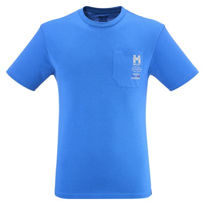 T-Shirt Millet Compagnie des guides Chamonix Pocket Bleu Homme