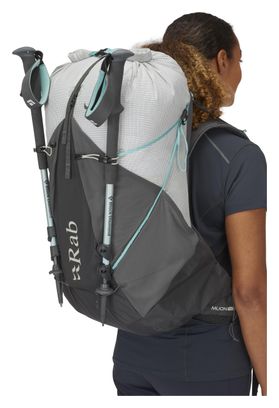Mochila de senderismo para mujer Rab Muon ND40L Blanco/Gris