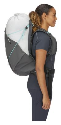 Mochila de senderismo para mujer Rab Muon ND40L Blanco/Gris