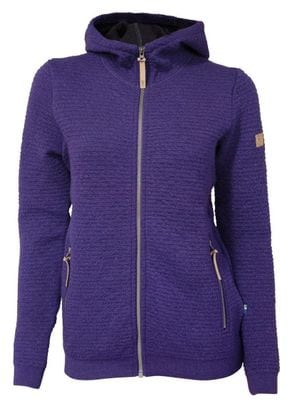 Ivanhoe cardigan Morel Hood FM Violet Foncé pour femme en laine-Violet