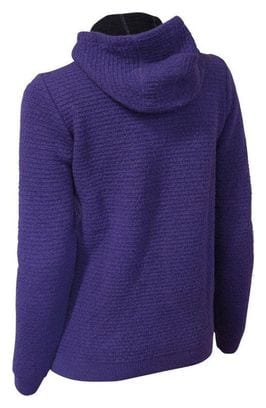 Ivanhoe cardigan Morel Hood FM Violet Foncé pour femme en laine-Violet