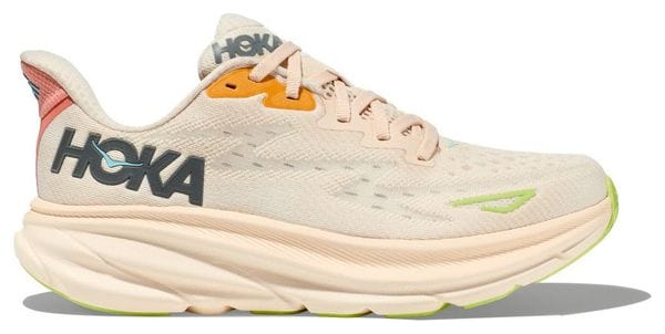 Chaussures Running Hoka Clifton 9 Beige/Multicolore Femme