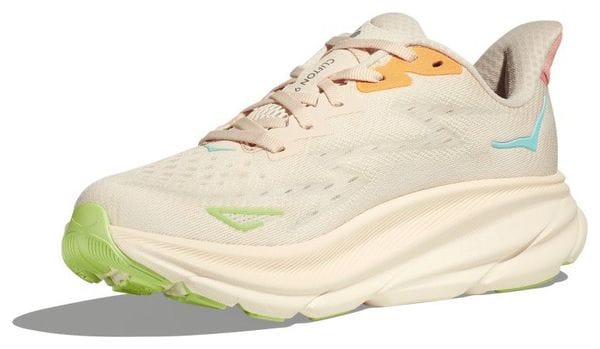 Chaussures Running Hoka Clifton 9 Beige/Multicolore Femme