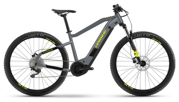 Haibike HardNine 630Wh Hardtail Electric MTB Shimano Deore 10V 29' Gray  Yellow 2021