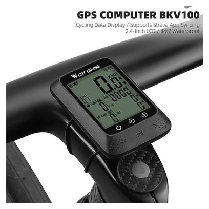 Compteur de vélo GPS pour VTT et route  vitesse numérique sans fil