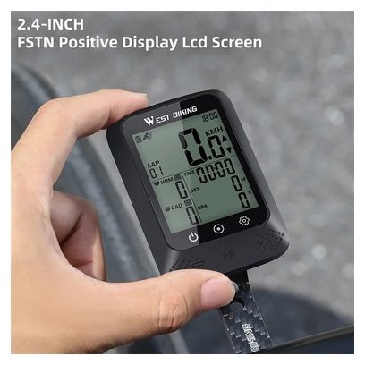 Compteur de vélo GPS pour VTT et route  vitesse numérique sans fil