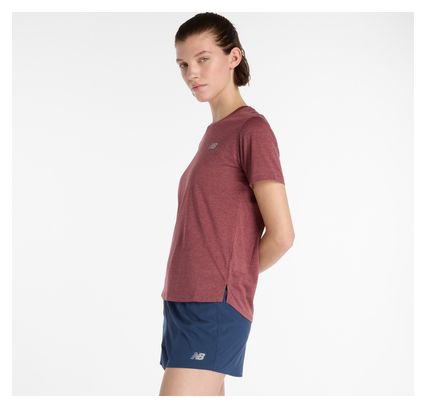 Maglia New Balance Athletics donna a maniche corte Rosso