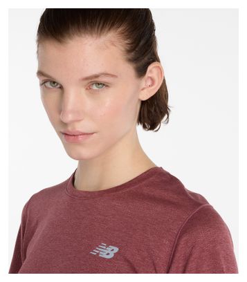 Maglia New Balance Athletics donna a maniche corte Rosso