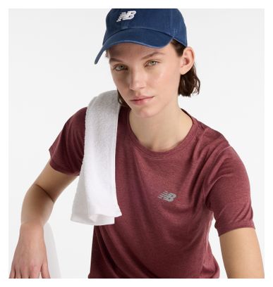 Maglia New Balance Athletics donna a maniche corte Rosso
