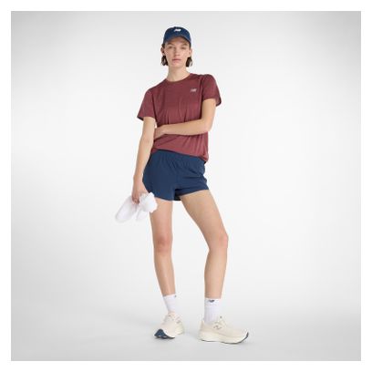 Maglia New Balance Athletics donna a maniche corte Rosso