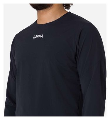 Men's Rapha Trail Finale Windblock Long Sleeve Jersey Black/White