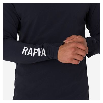Men's Rapha Trail Finale Windblock Long Sleeve Jersey Black/White