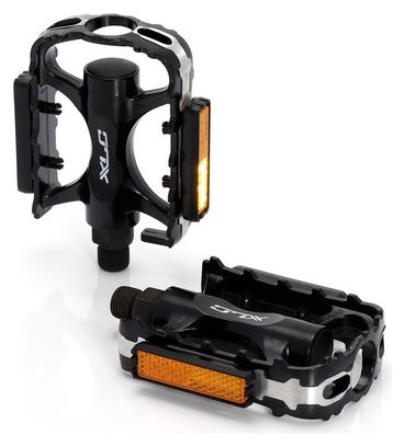 Paar XLC PD-M02 Aluminium Flat Pedalen Zwart