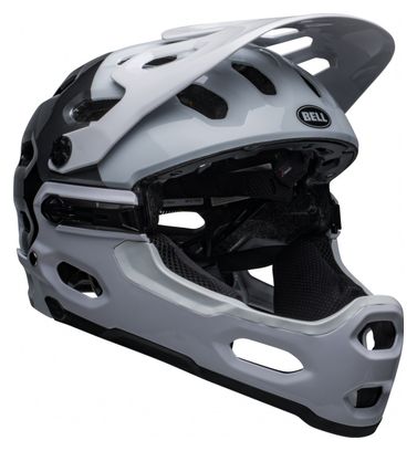 Casco Bell Super 3R Mips con mentonera desmontable Blanco Negro