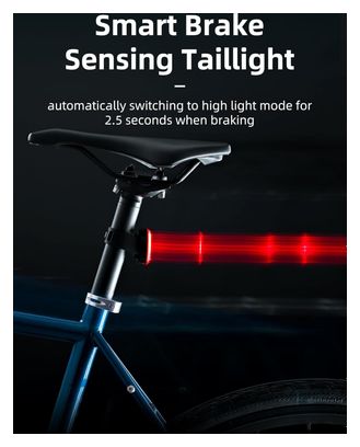 Feu Arrière Vélo Smart Freinage Auto