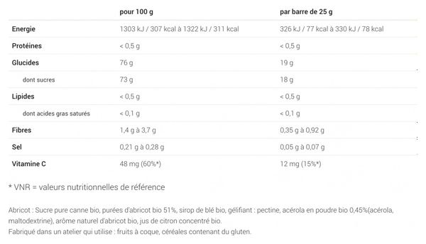 4 Overstims Amelix Bio Fruit'N Perf Apricot fruit