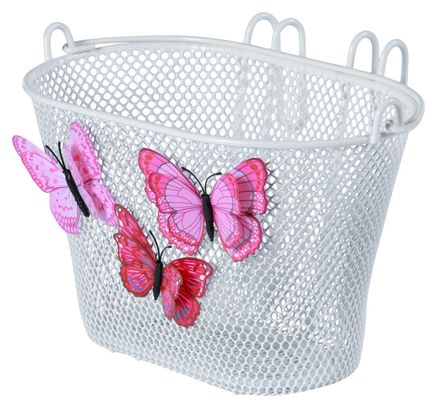 Basil Jasmin Butterfly junior bicycle basket front or rear white