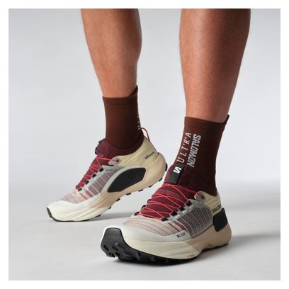 Chaussures Trail Salomon S/Lab Genesis Beige/Rouge Unisexe