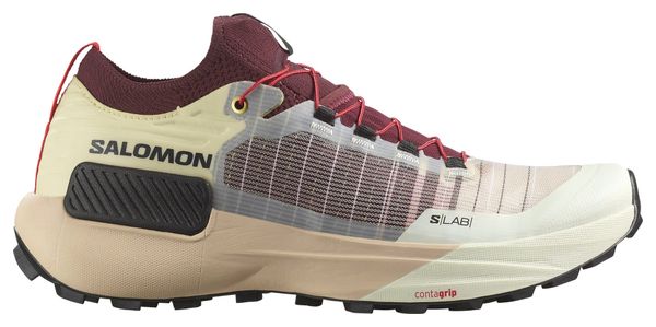 Chaussures Trail Salomon S/Lab Genesis Beige/Rouge Unisexe