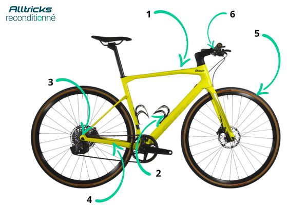 Gravel bike BMC Roadmachine X Two Sram Rival eTap AXS 12V 700mm Yellow 2022 - Refurbished Product