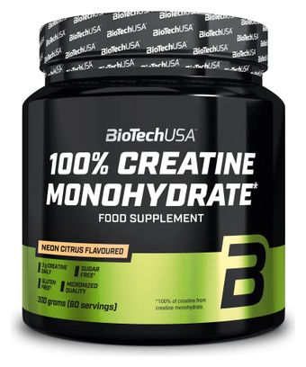 100% Creatine Monohydrate Biotech (300g) - Biotech Usa -  Créatines