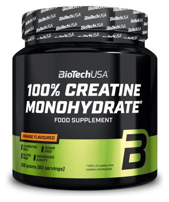 100% Creatine Monohydrate Biotech (300g) - Biotech Usa -  Créatines
