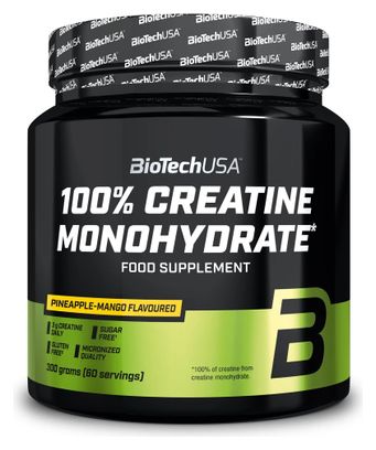 100% Creatine Monohydrate Biotech (300g) - Biotech Usa -  Créatines
