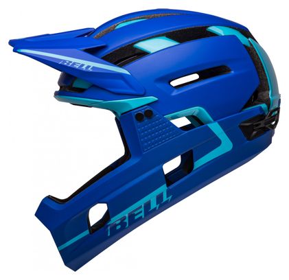 Bell Super Air R Mips Blue  Helmet with Detachable Chin Guard