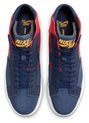 Chaussures Nike SB Blazer Mid Bleu Rouge