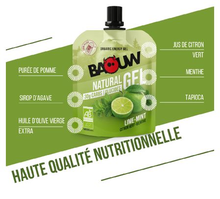 Gel Energético Baouw Natural Lima/Menta - 85 G