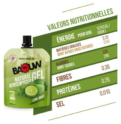 Gel Energético Baouw Natural Lima/Menta - 85 G