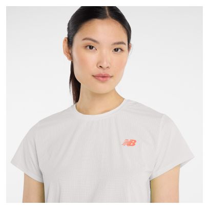 T-Shirt Running New Balance Race Day Ultra Light Gris/Rouge Femme
