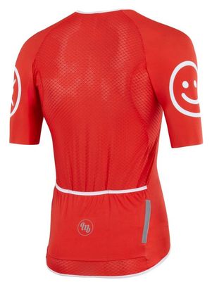 Maillot Manches Courtes MB Wear Ultralight Smile Rouge
