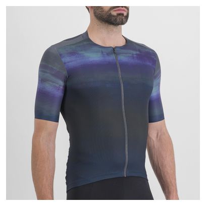 Maillot de manga corta Sportful Flow Supergiara Azul/Negro
